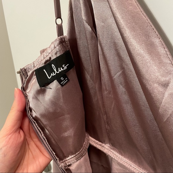 Lulus All About Love Dress taupe mauve - Picture 5 of 5